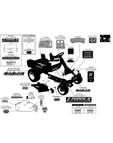 Part Location Diagram of 777D17099 Cub Cadet Label
